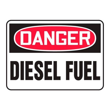 Accuform Accuform Danger Sign, Diesel Fuel, 14inW x 10inH, Adhesive Vinyl MCHL226VS